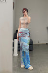 CONSTANÇA ENTRUDO Ocean Miracle Print Mesh Skirt SS23_SKI06